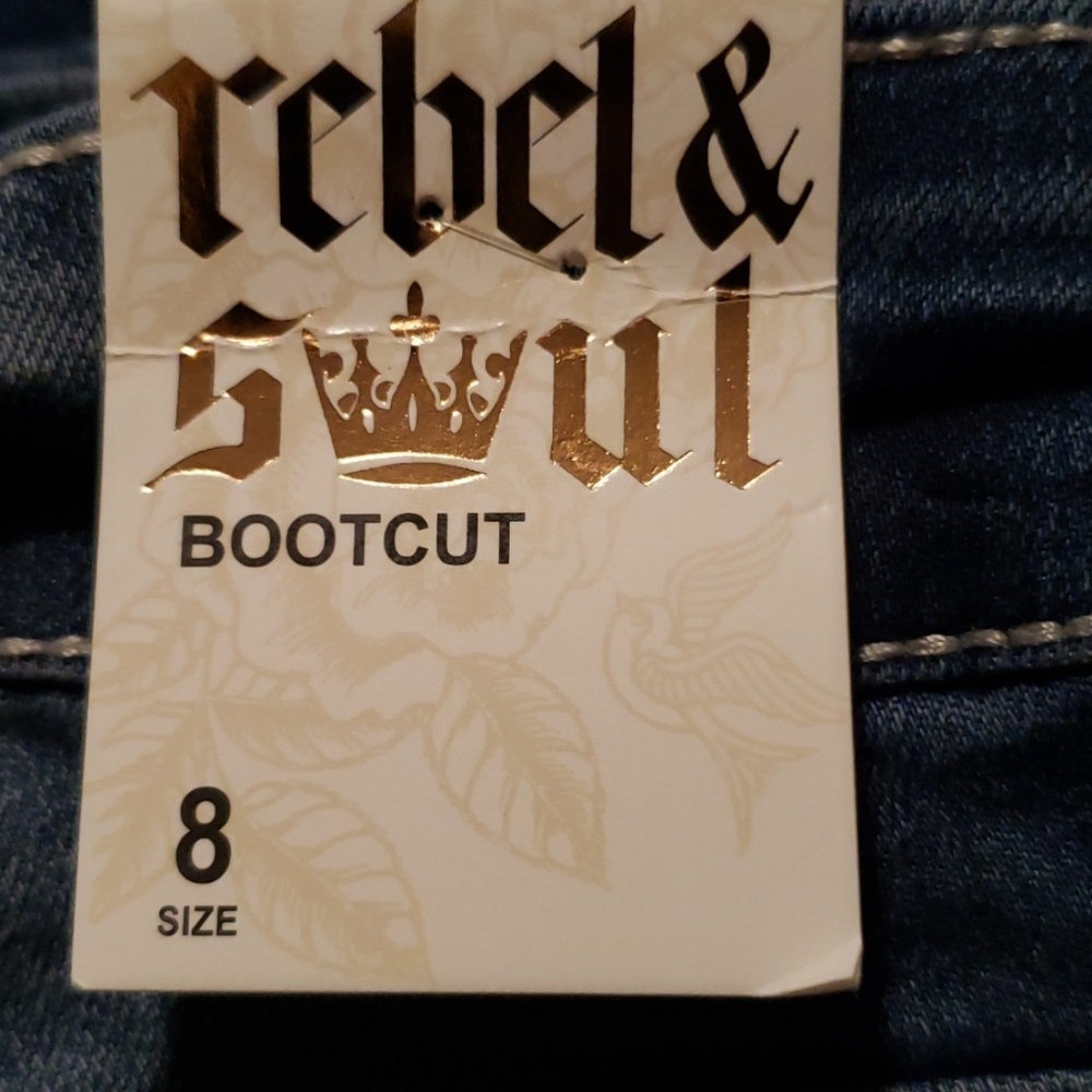 Rebel Jeweled,  Embroidered Jeans - Picture 5 of 5